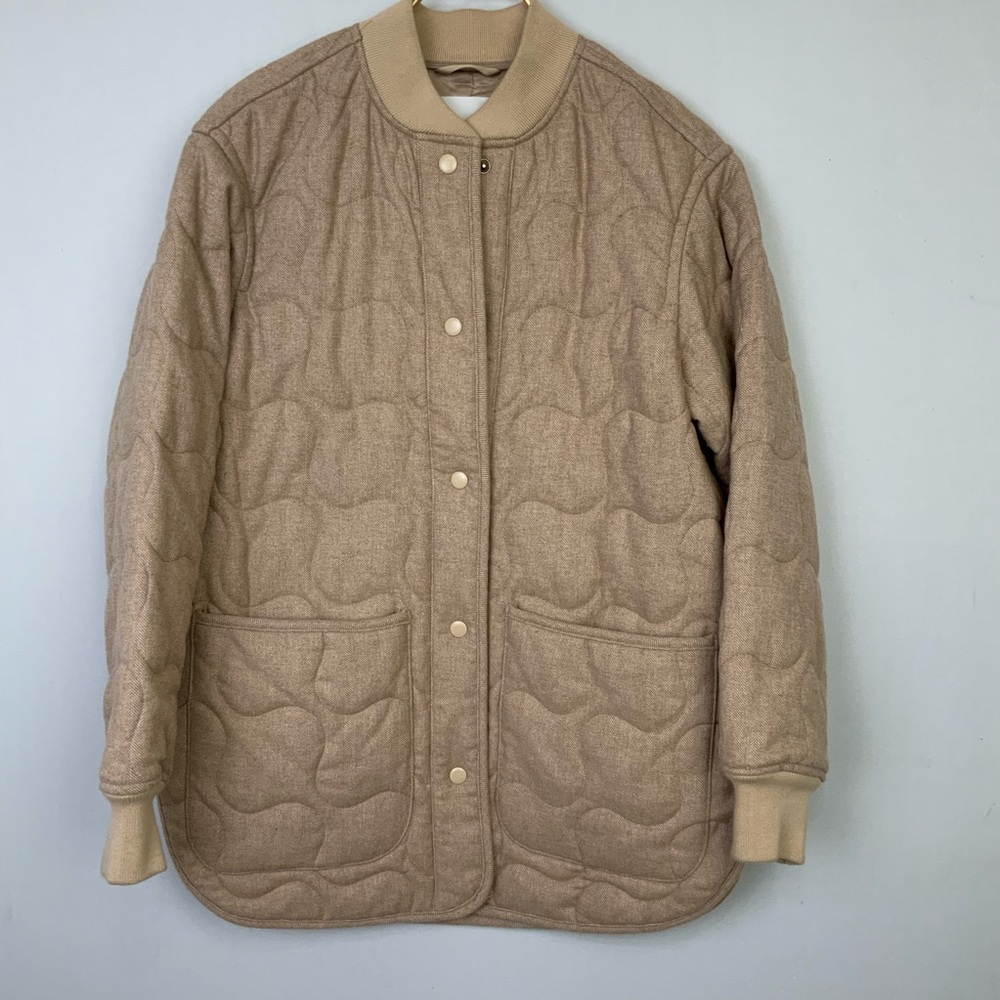 Madewell Beige Quilted Puffer Coat - Picture 2 of 8
